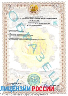 Образец сертификата соответствия (приложение) Тамбов Сертификат ISO 14001